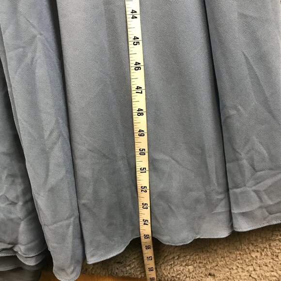 New Lulu's All About Love Slate Blue Maxi Dress for Bridesmaid size L - Picture 9 of 16